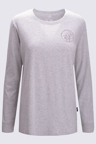 Macpac Women's Since 1973 Long Sleeve T-Shirt, Light Grey Marle, hi-res