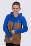 Macpac Kids' Ruru Fleece Jacket, Dazzling Blue/Toasted Coconut, hi-res