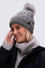 Macpac Flecked Pom Pom Beanie, Grey Fleck, hi-res