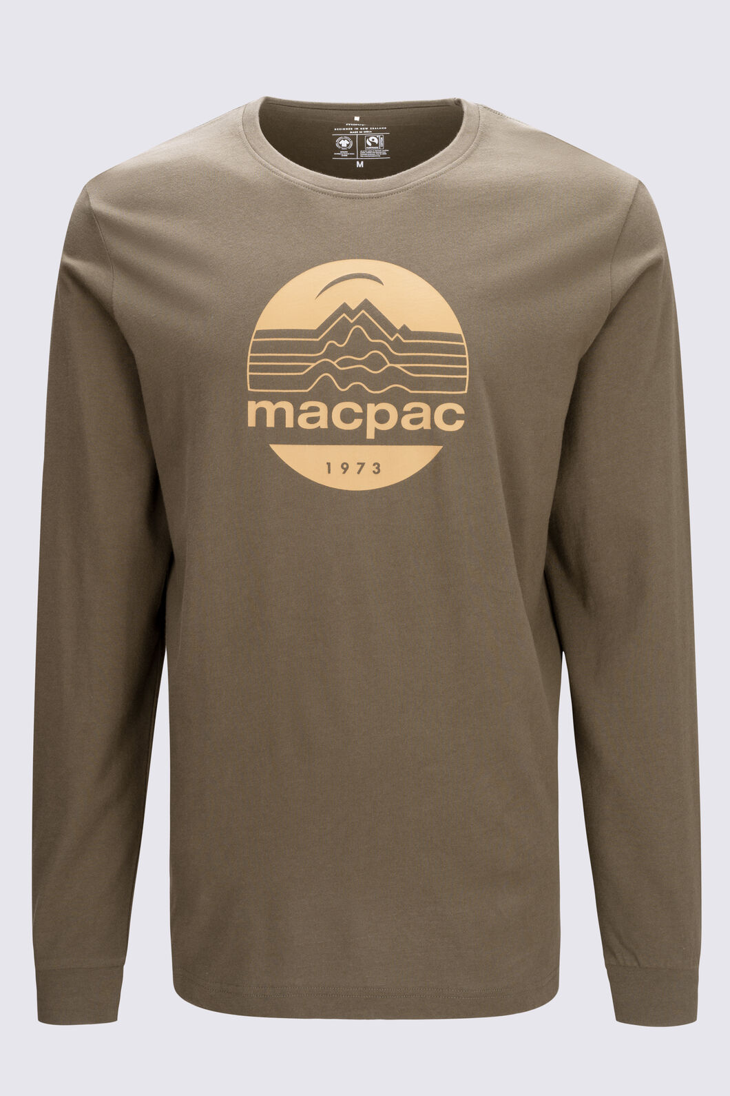 Macpac Men's Retro Graphic Long Sleeve T-Shirt, Grape Leaf, hi-res