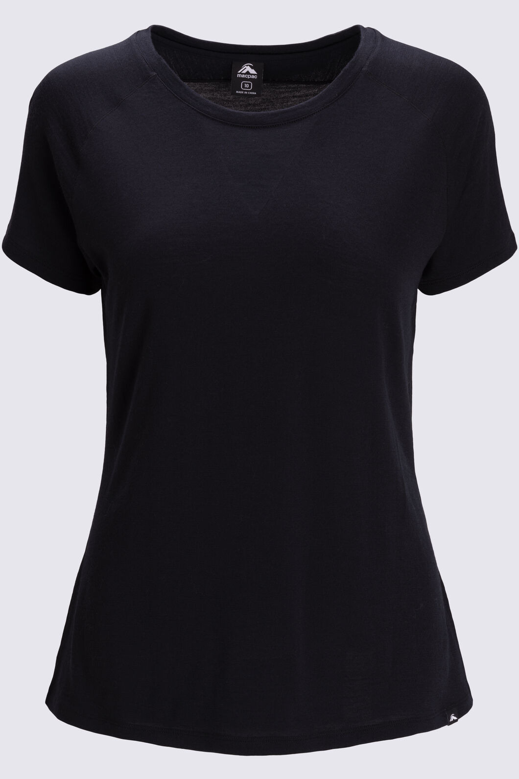 Macpac Women's Ella 180 Merino T-Shirt, True Black, hi-res