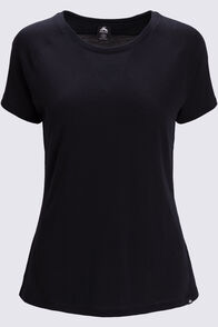Macpac Women's Ella 180 Merino T-Shirt, True Black, hi-res