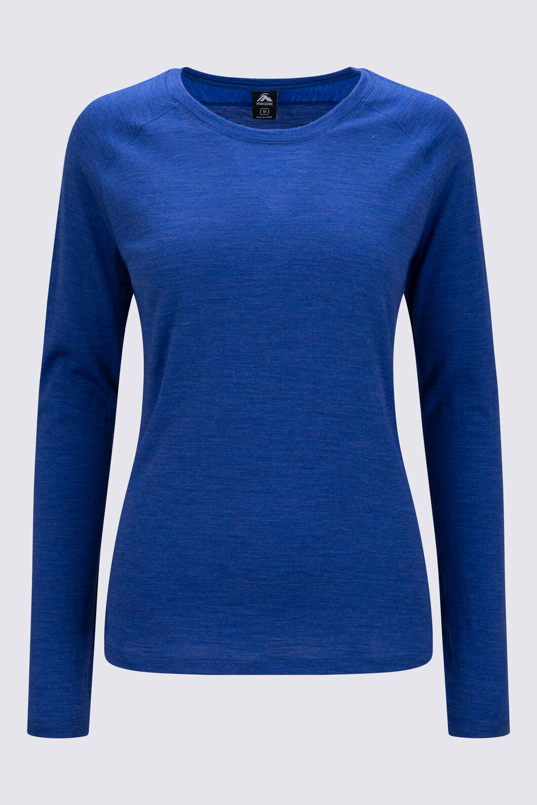 Macpac Women's Ella 180 Merino Long Sleeve T-Shirt, Ultramarine Marle, hi-res