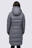 Macpac Women's Aurora Long Hooded Down Coat, Rabbit, hi-res