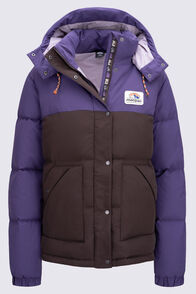 Macpac Women's Heritage Hooded Down Jacket, Loganberry/Java, hi-res