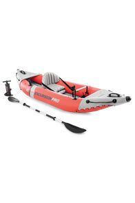 Intex Excursion&trade; Pro K1 Inflatable Kayak, Red/Grey, hi-res