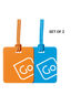 Go Travel Luggage Tags Twin Pack, Blue/Orange, hi-res