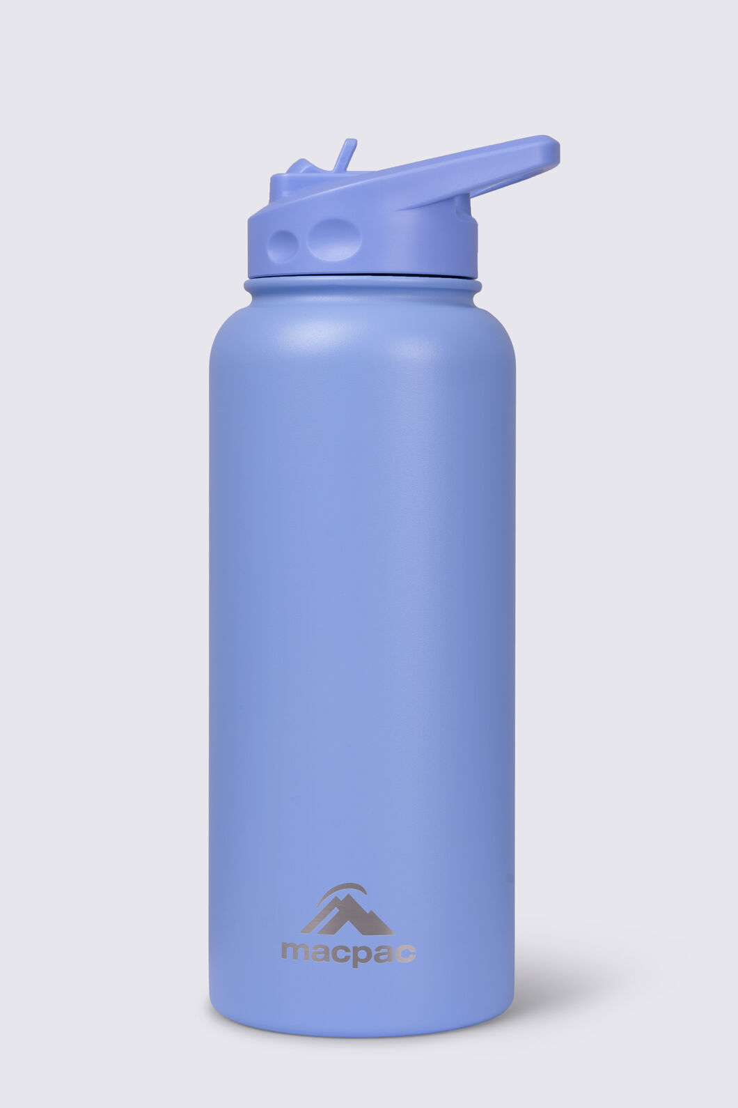 Macpac Insulated Wide Mouth Bottle with Straw Lid &mdash; 1L, Periwinkle, hi-res
