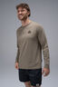 Macpac Men's Vintage Embroidered Fairtrade Organic Cotton Long Sleeve T-Shirt, Pumice, hi-res
