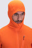 Macpac Men's Prothermal Hooded Fleece Top, Red Orange, hi-res