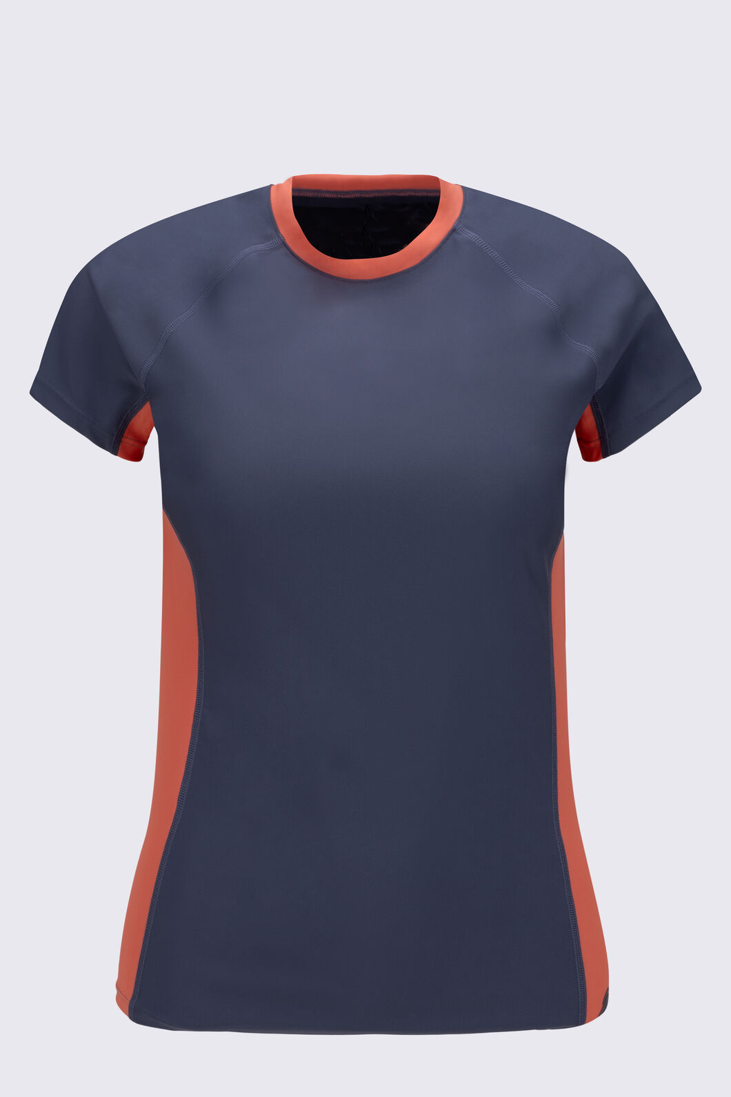 Macpac Women's Short Sleeve Rash Top, Odyssey/Burnt Sienna, hi-res