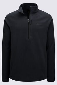 Macpac Men's Tui Fleece Pullover, Black, hi-res