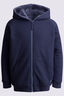 Macpac Kids' Waffle Sherpa Jacket, Navy, hi-res