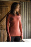 Macpac Women's 220 Merino Long Sleeve Top, Dusty Cedar, hi-res