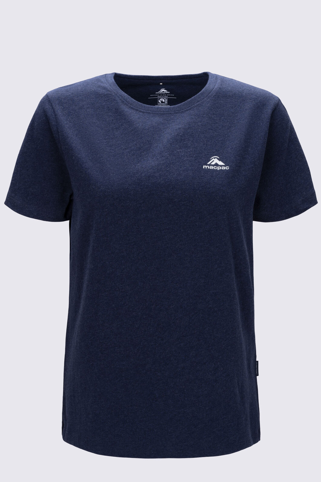Macpac Women's Te Papakura O Taranaki NP Fairtrade Organic Cotton T-Shirt, Navy Marle, hi-res