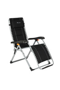 Macpac Premium Reclining Lounger, Black, hi-res