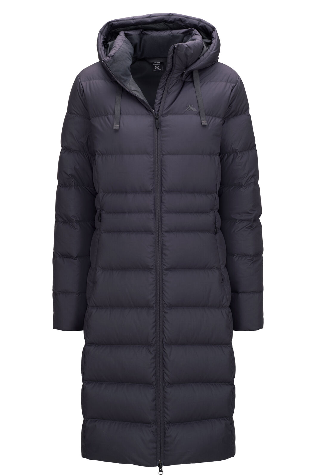 Macpac Women's Aurora Long Hooded Down Coat, Periscope, hi-res