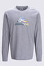 Macpac Men's logo Long Sleeve T-Shirt, Grey Marle, hi-res