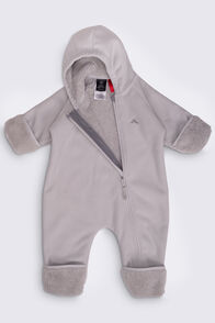 Macpac Baby Acorn Fleece Onesie, Oyster Mushroom, hi-res