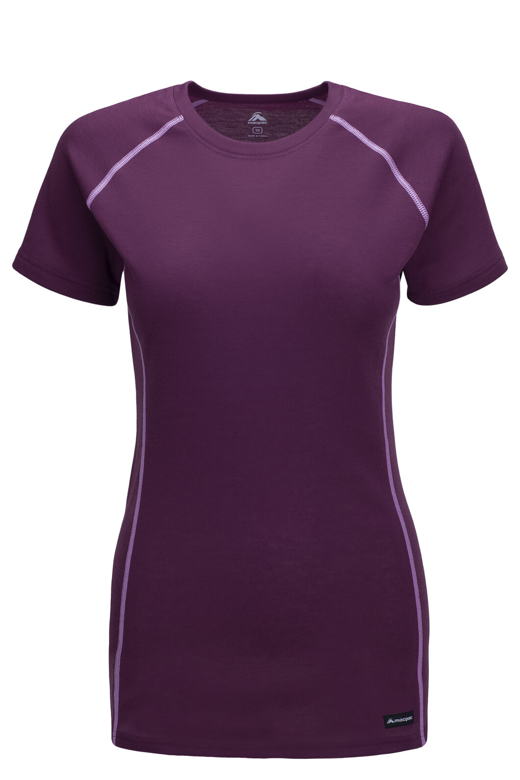 Macpac Women's Geothermal Short Sleeve Top, Amaranth, hi-res