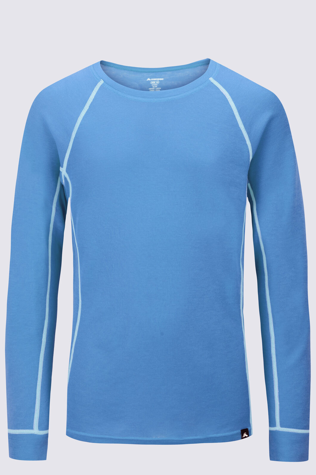 Macpac Kids' Geothermal Long Sleeve Top, Azure Blue, hi-res