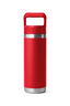 YETI® Rambler® Bottle with Straw Cap — 18 oz, Rescue Red, hi-res