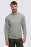 Macpac Men's Stamp Fairtrade Organic Cotton Long Sleeve T-Shirt, Grey Marle, hi-res