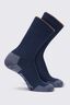 Macpac Thermal Sock — 2 Pack, Black Iris/Black Iris, hi-res