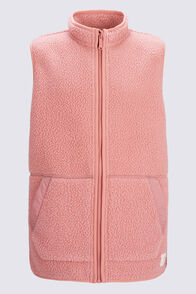 Macpac Kids' High-Pile Fleece Vest, DESERT SAND, hi-res