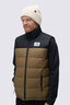 Macpac Men's Halo Down Vest ♺, Black/Kangaroo, hi-res
