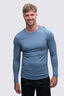 Macpac Men's 150 Merino Long Sleeve Top, Captains Blue Marle, hi-res