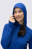 Macpac Women's Trail Long Sleeve Hooded Top, Bluing, hi-res