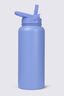 Macpac Insulated Wide Mouth Bottle with Straw Lid — 1L, Periwinkle, hi-res