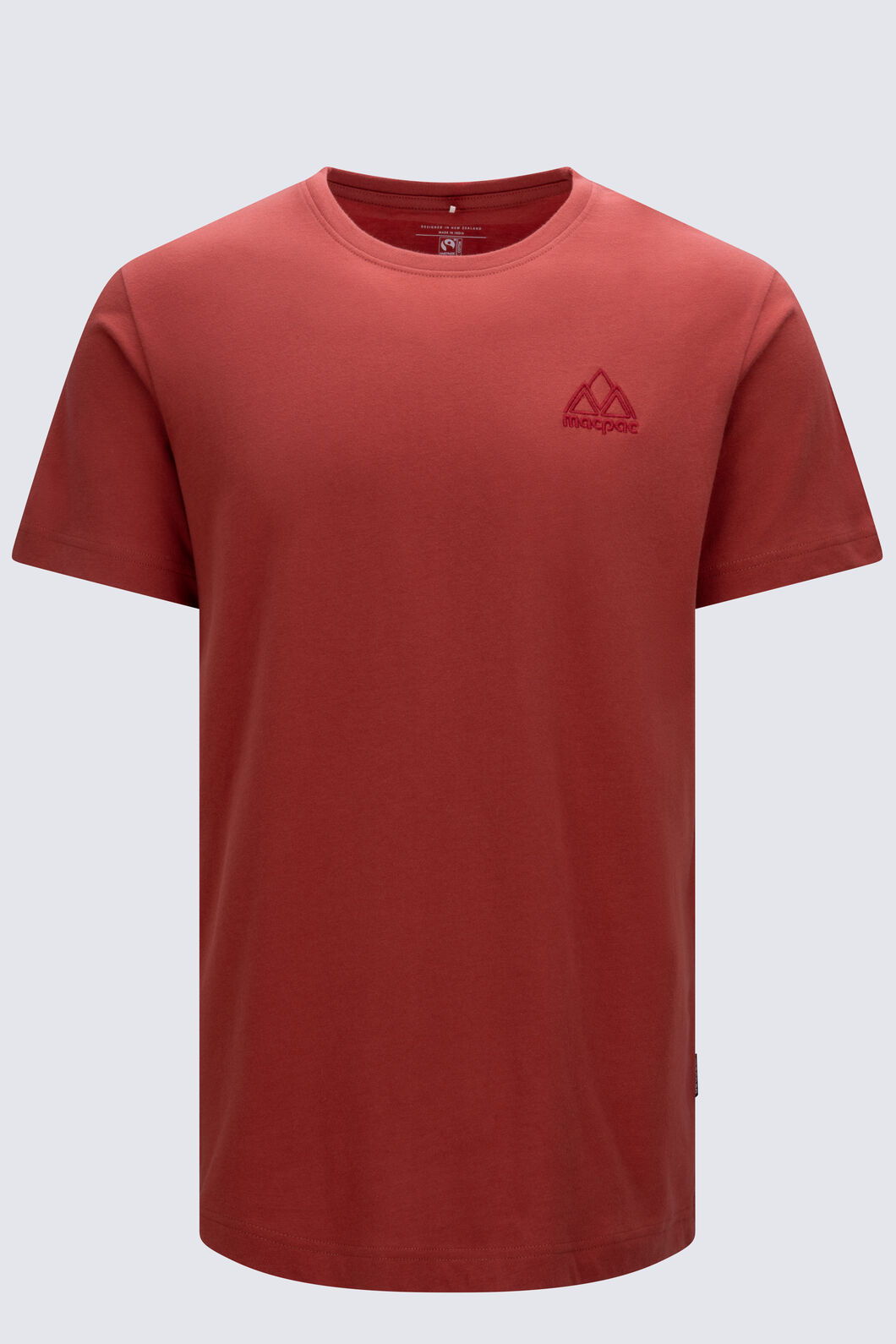 Macpac Men's Vintage Embroidered Fairtrade Organic Cotton T-Shirt, Tandoori, hi-res