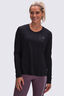 Macpac Women's Trail Long Sleeve T-Shirt, Black, hi-res