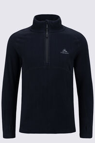 Macpac Kids' Ruru Fleece Pullover, Black, hi-res