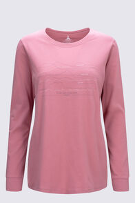 Macpac Women's Fairtrade Organic Cotton Long Sleeve T-Shirt, Dusty Rose, hi-res