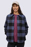 Macpac Women's Hudson Overshirt, Peacoat Plaid, hi-res