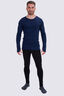 Macpac Men's 220 Merino Long Sleeve Top, Navy, hi-res