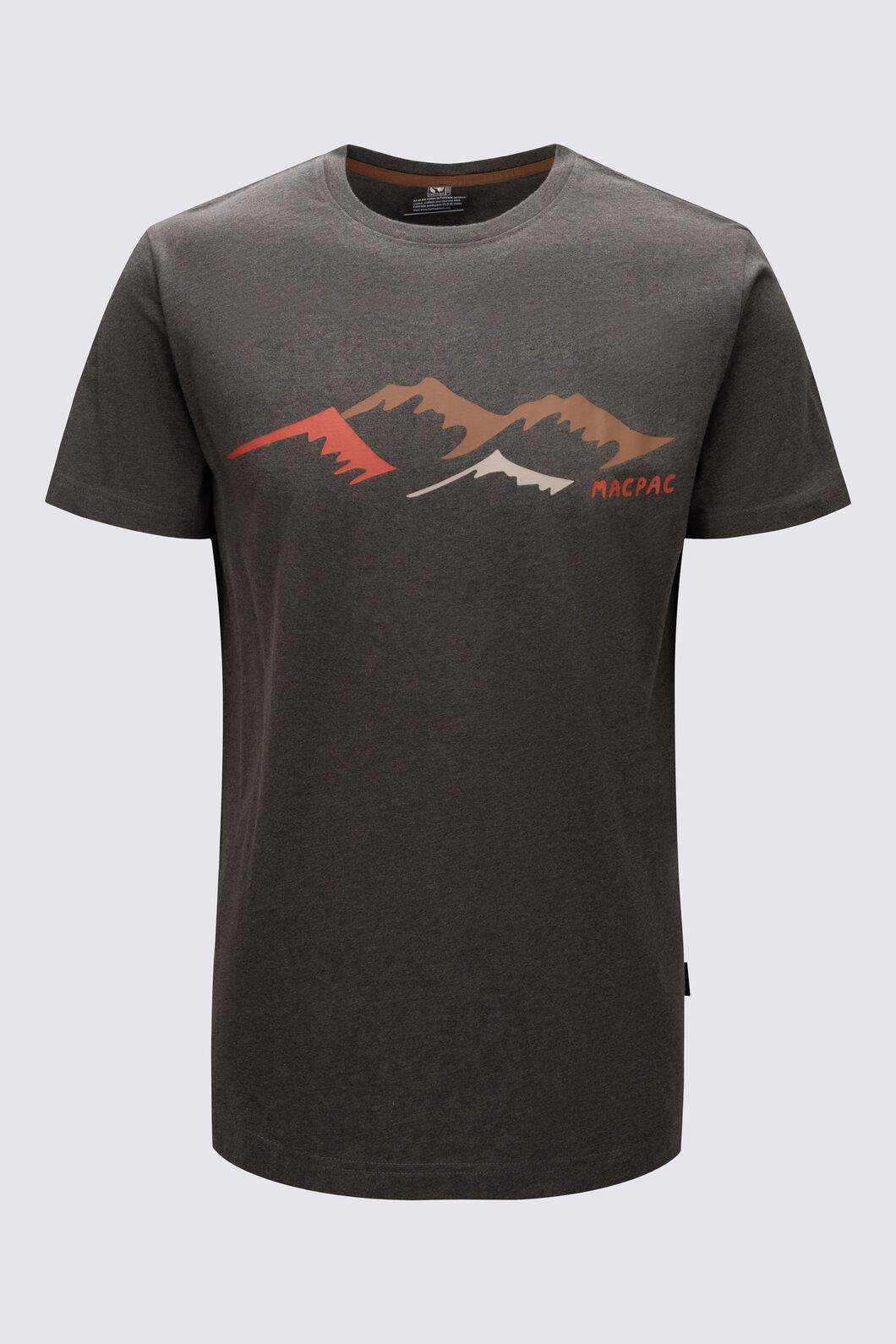 Macpac Men&rsquo;s McIntyre Mountains Fairtrade Organic Cotton Short Sleeve T-Shirt, Forest Night Marle, hi-res