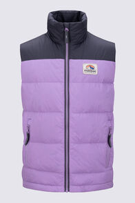 Macpac Kids' Halo Down Vest, Asphalt/African Violet, hi-res