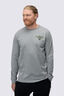 Macpac Men's Waihohonu Hut Fairtrade Organic Cotton Long Sleeve T-Shirt, Grey Marle, hi-res