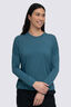 Macpac Women's Eva Long Sleeve T-Shirt, Mediterranea, hi-res