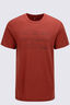 Macpac Men's Cross Lines 180 Merino T-Shirt, Barn Red, hi-res