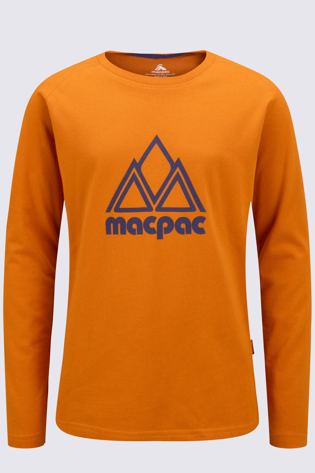 Macpac Kids' Vintage Fairtrade Organic Cotton Long Sleeve T-Shirt, Marmalade, hi-res