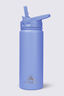 Macpac Insulated Wide Mouth Bottle with Straw Lid &mdash; 530ml, Periwinkle, hi-res