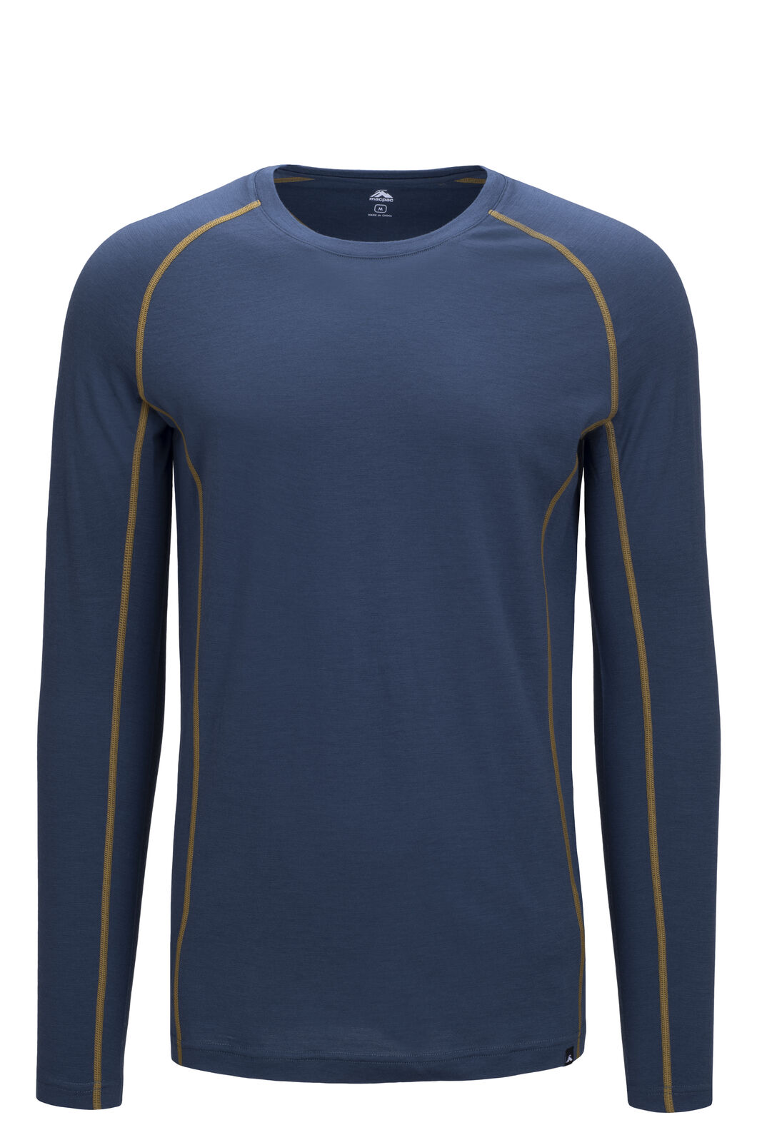 Macpac Men's 150 Merino Long Sleeve Top, Orion Blue/Dried Tussock, hi-res