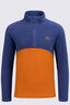 Macpac Kids' Ruru Fleece Pullover, Skipper Blue/Marmalade, hi-res