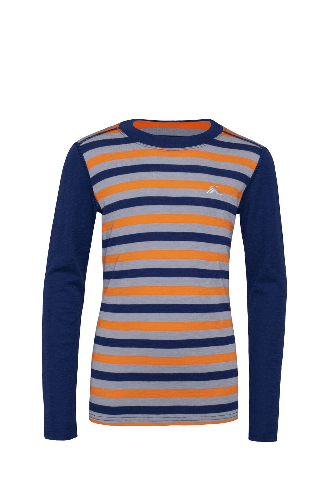 Macpac Kids' 220 Merino Long Sleeve Top, Blueprint Stripe, hi-res