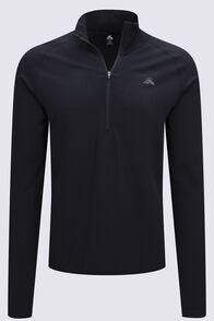 Macpac Men's Infinity &frac14; Zip Top, Black, hi-res